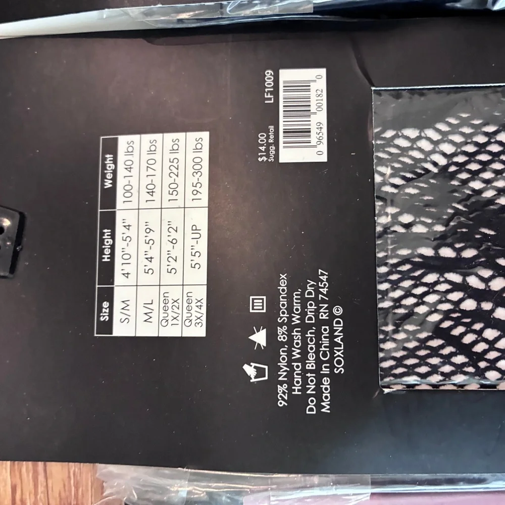nununu Black Fishnet Lace‎ Hosiery
